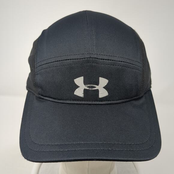 Under Armour Run Coldblack Strapback 5 Panel Cap Black One Size Adjustable - Picture 2 of 9